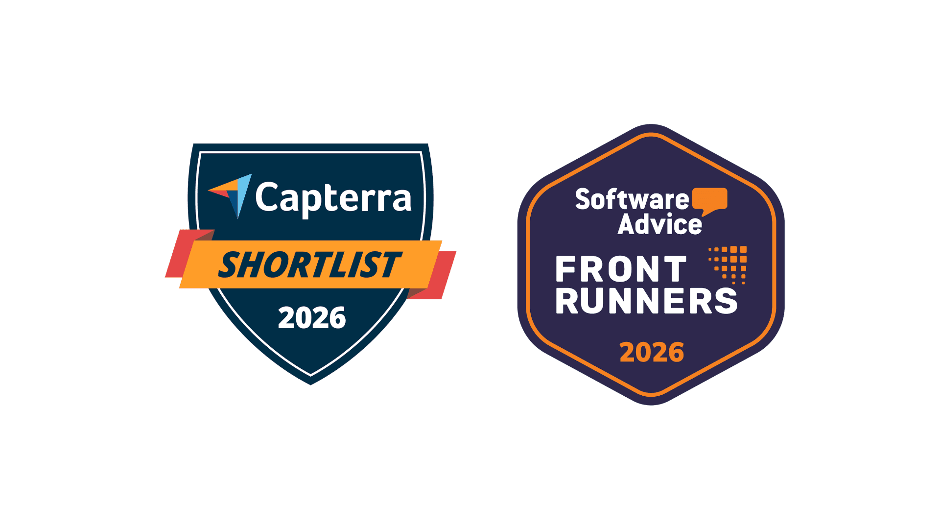 Capterra Shortlist 2026 · Software Advice FrontRunners 2026